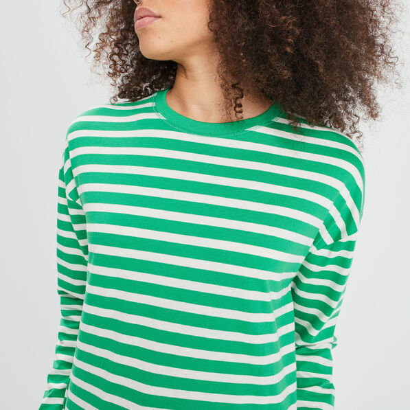 t shirt mariniere manches longues creeks vert femme T-shirt marinière manches longues Creeks vert femme