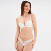 Tanga en dentelle blanc femme