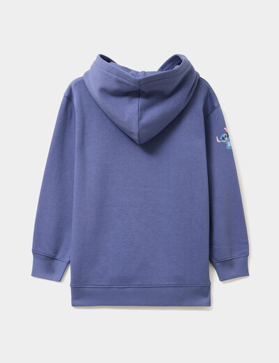 Sweat hoodie à capuche Stitch bleu fille