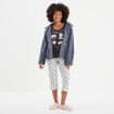 Ensemble pyjama corsaire t-shirt coton gris foncé femme
