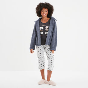 ensemble pyjama corsaire t shirt coton gris fonce femme Ensemble pyjama corsaire t-shirt coton gris foncé femme