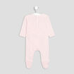 Dors-bien velours manches longues rose clair bébé fille