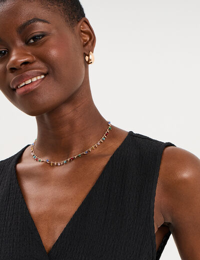 Veston gaufr&eacute; ajust&eacute; boutonn&eacute; col en V noir femme