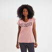 T-shirt délavé en coton Liberto parme femme