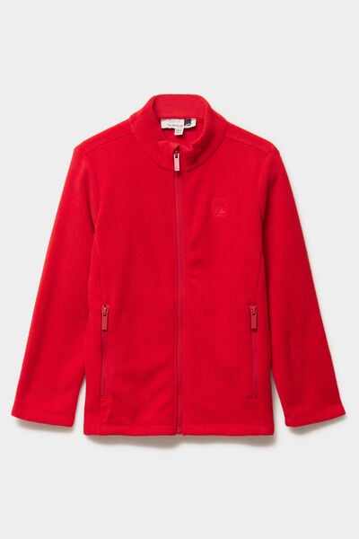 Gilet polaire zipp&eacute; col montant rouge gar&ccedil;on