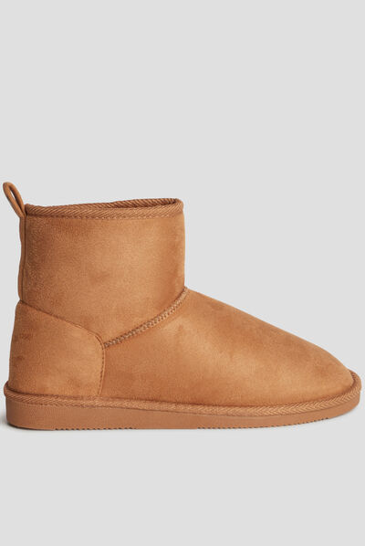 Bottines fourrées sable femme