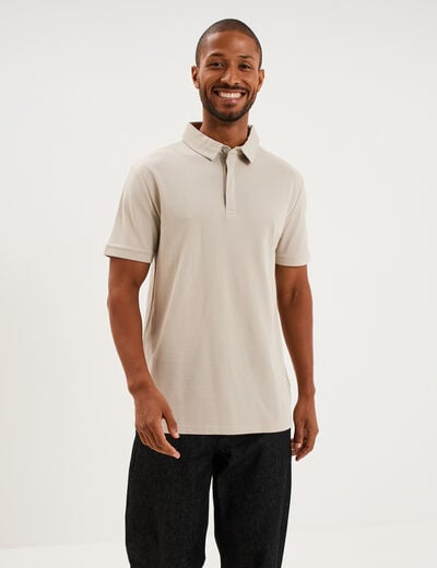 Polo manches courtes gris clair homme