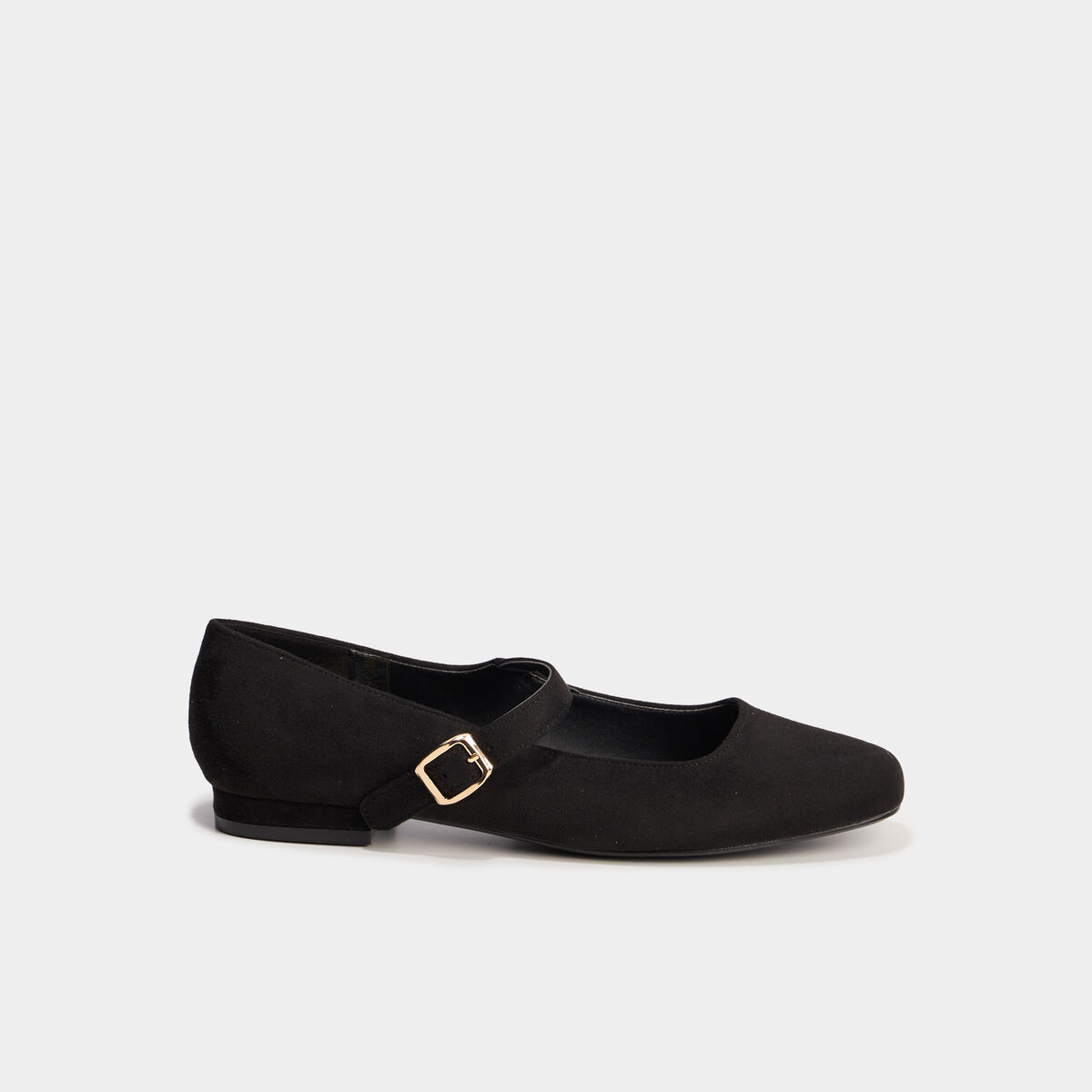 Ballerines bouts carrés noir femme