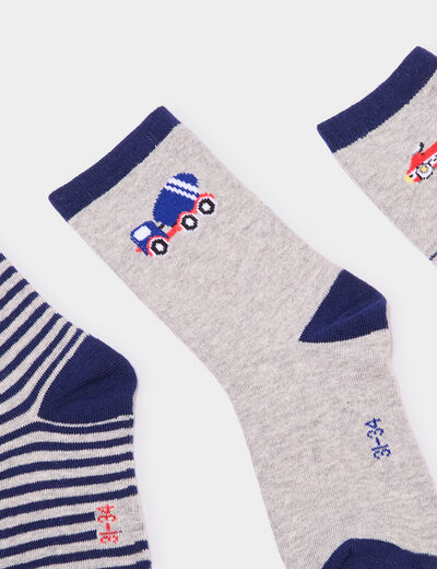 Lot 5 paires chaussettes bleu marine garçon