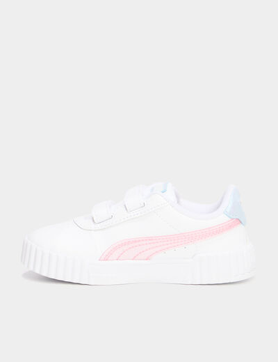 Tennis basses à scratchs Puma mauve fille
