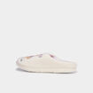 Chaussons mules effet bouclette blanc femme