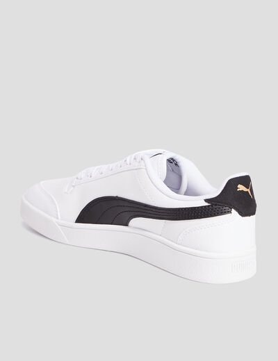Tennis à lacets Puma Shuffle blanc garçon
