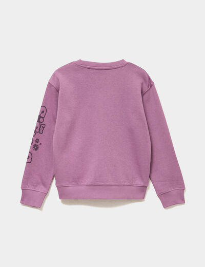 Sweat col rond Les Sisters violet fille
