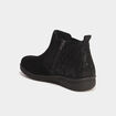 Boots confort en cuir noir femme
