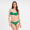 Tanga en dentelle vert menthe femme