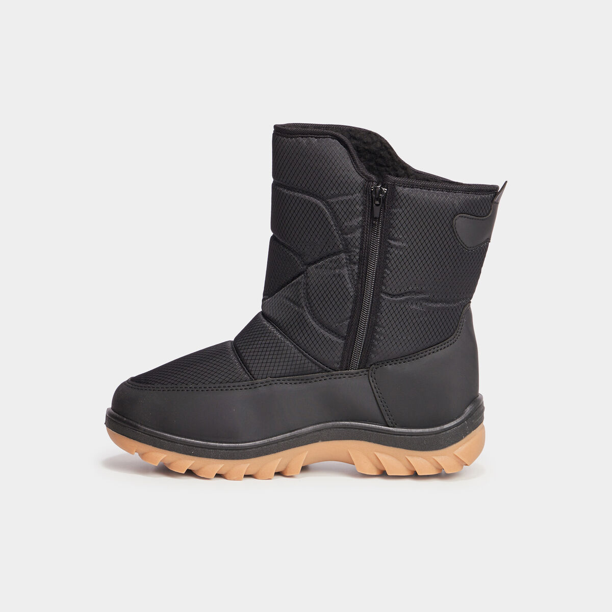 Bottes de neige fourrées noir homme
