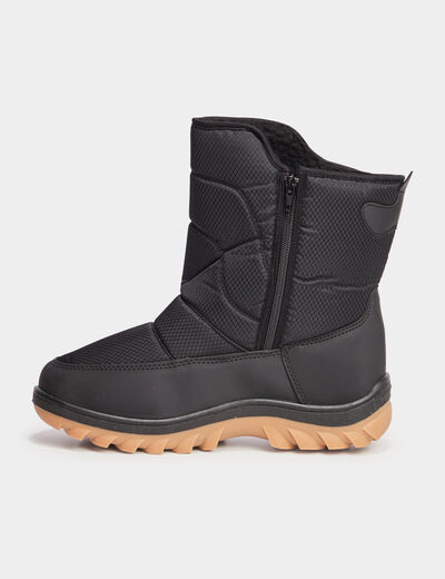 Bottes de neige fourrées noir homme
