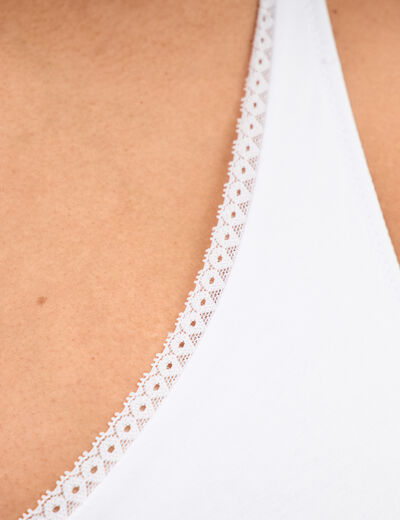 Soutien-gorge foulard coton majoritaire blanc femme grande taille