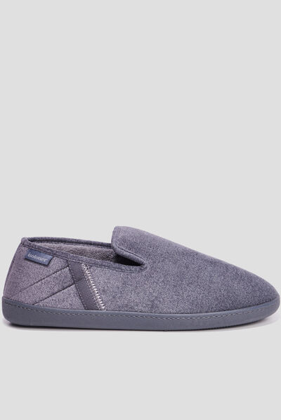 Chaussons charentaise Isotoner gris homme