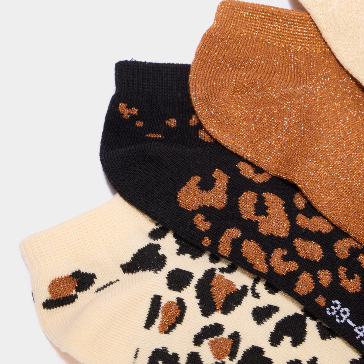 Lot 5 paires chaussettes invisibles marron femme
