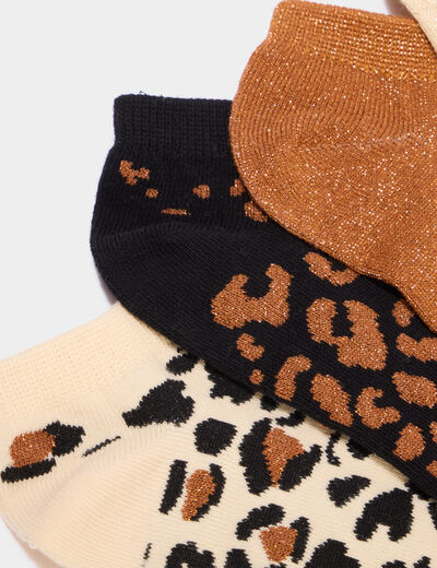 Lot 5 paires chaussettes invisibles marron femme