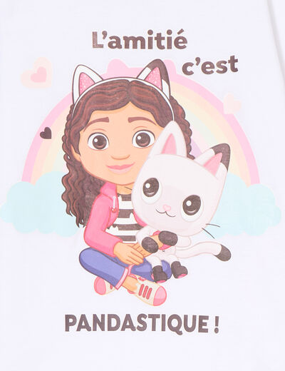 Ensemble pyjama Gabby Maison magique blanc fille
