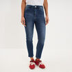 Jean stretch slim 7/8 &egrave;me denim brut femme