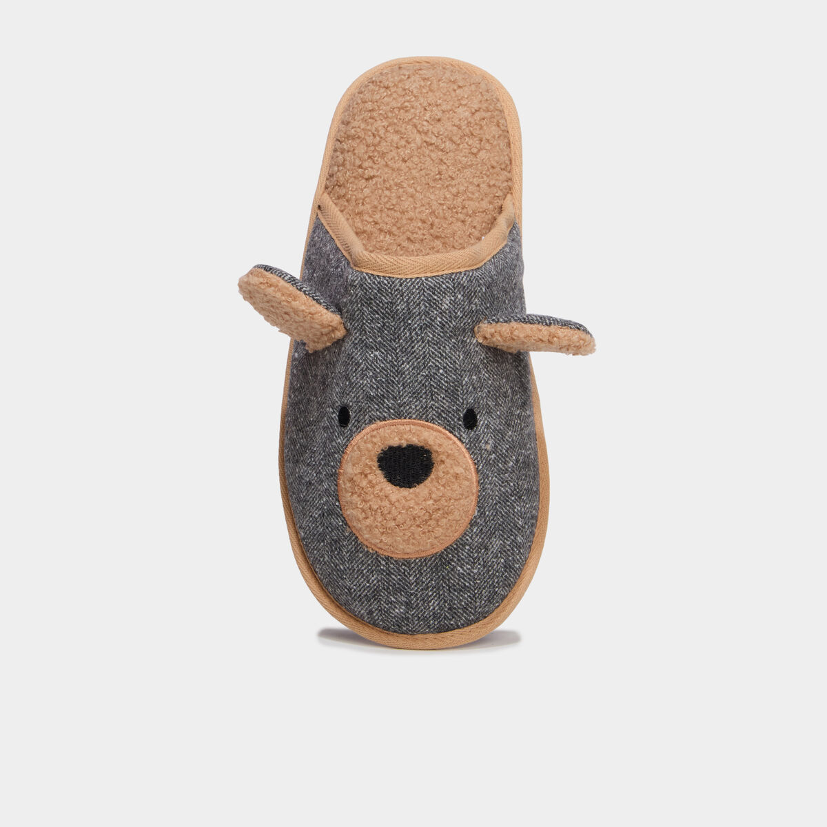 Chaussons mules gris homme