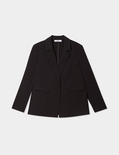 Veste blazer oversize noir femme grande taille