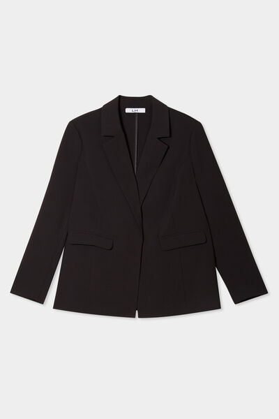 Veste blazer oversize noir femme grande taille