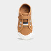Tennis basses en toile bout renforc&eacute; camel gar&ccedil;on