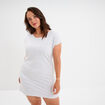 Chemise de nuit gris clair femme grande taille