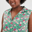 Blouse sans manches vert femme grande taille