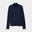 Veste de sport ajust&eacute;e avec fermeture bleu marine femme