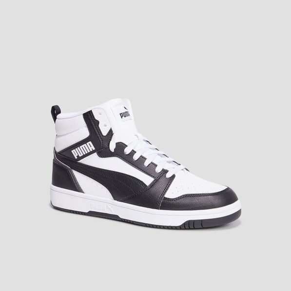 baskets montantes a lacets puma mid noir homme Baskets montantes à lacets Puma Mid noir homme