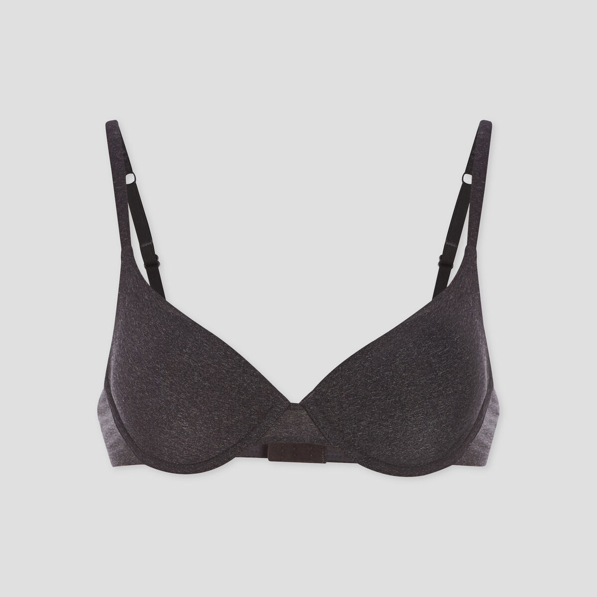Soutien-gorge corbeille microfibre gris femme
