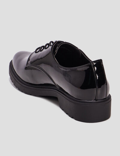 Derbies à lacets vernies Liberto noir femme