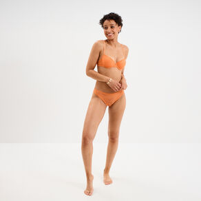 soutien gorge corbeille padde dentelle orange femme Soutien-gorge corbeille paddé dentelle orange femme
