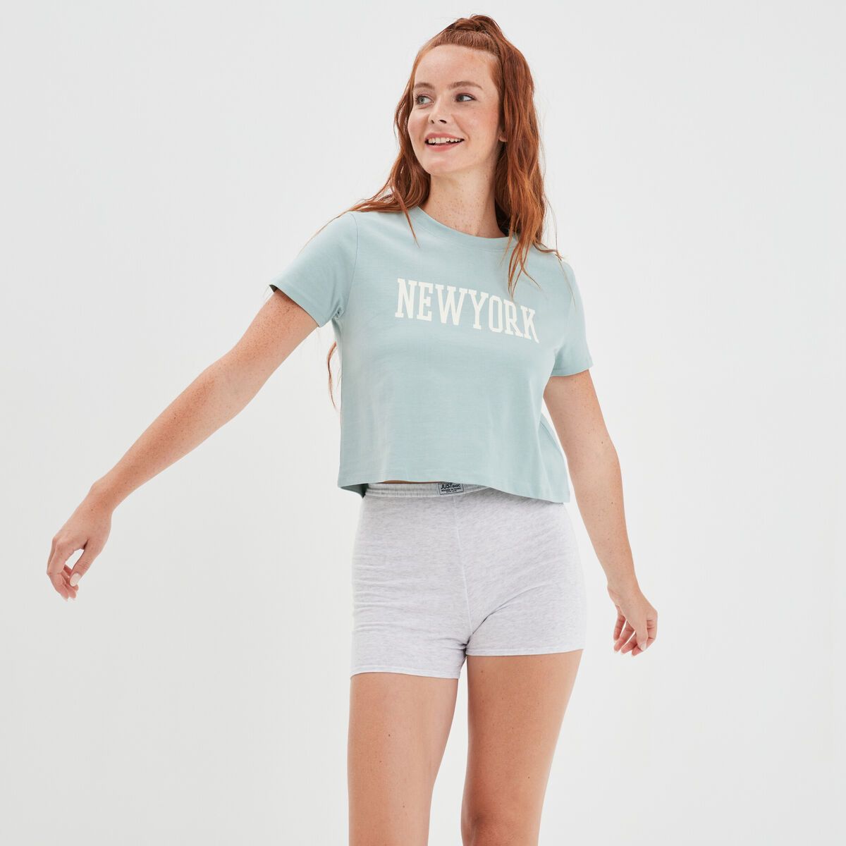 T-shirt manches courtes vert femme