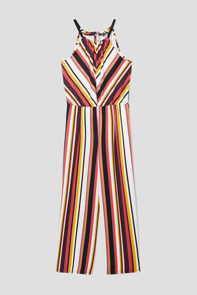 Combinaison pantalon jambes larges multicolore femme