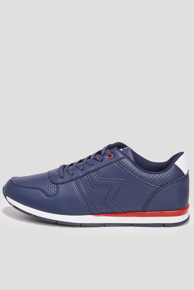 Baskets running à lacets Creeks bleu marine homme