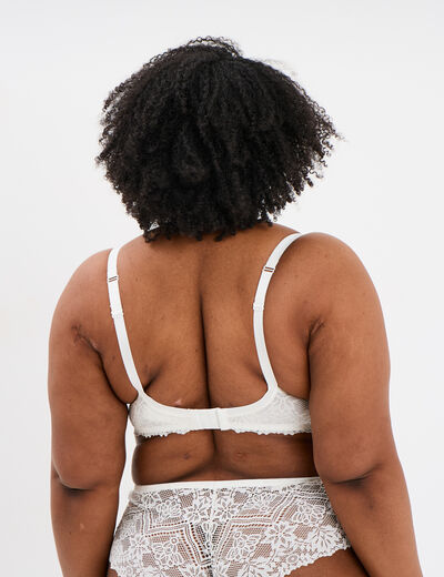 Soutien-gorge emboîtant dentelle blanc femme grande taille