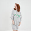 Robe sweat droite à capuche Creeks gris clair femme