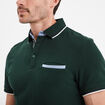 Polo manches courtes 1 poche coton vert foncé homme
