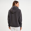 Sweat hoodie molleton &agrave; capuche gris fonc&eacute; femme