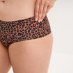 Shorty microfibre sans coutures marron femme