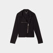 Veste biker zippée Mosquitos noir femme