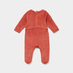 Dors-bien velours manches longues terracotta b&eacute;b&eacute;