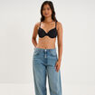 Soutien-gorge corbeille padd&eacute; microfibre noir femme