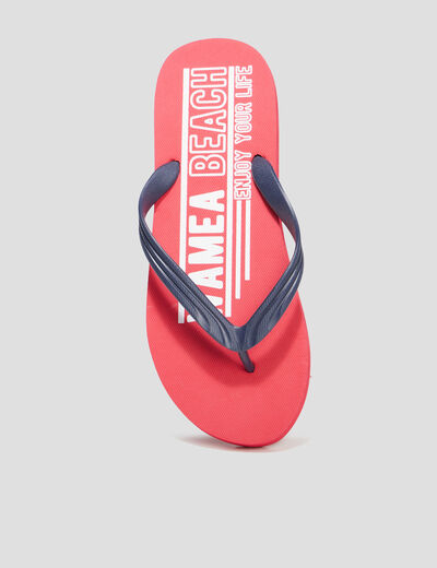 Tongs rouge homme